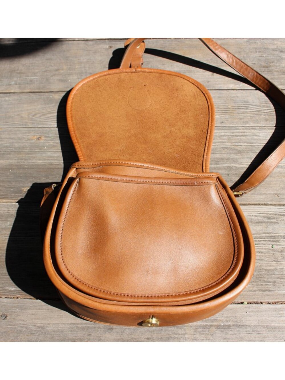 Coach Vintage - Riding Bag (Saddle Bag) 9851 in color Putty, USA Pre-1994 - Picture 14 of 15